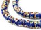 The Bead Chest Painted African Krobo Beads - Full Strand of Ghanaian Tribal Glass Beads for Necklace or Jewelry Making (Southwest)
